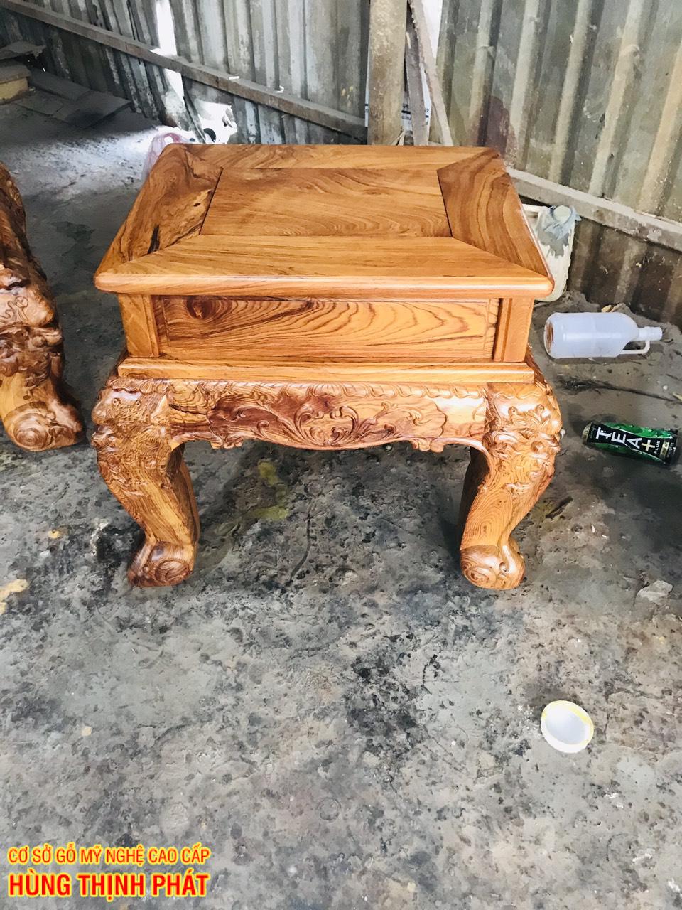 Đôn chữ Nhật có hộp kéo 0.58mx0.48m, cao 60