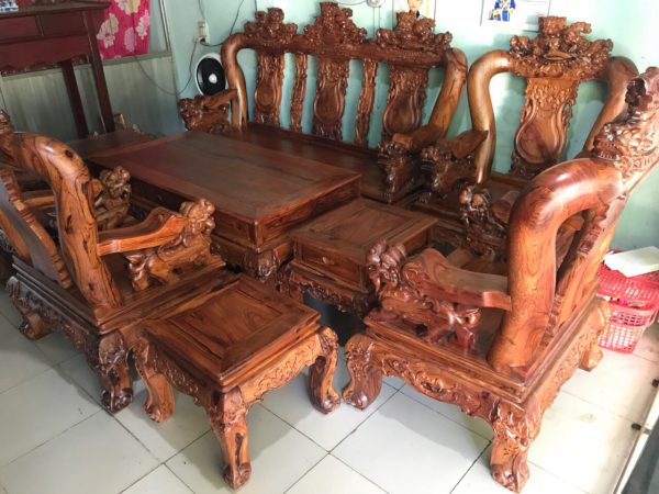 tổng quan bộ bàn ghế gỗ Cẩm Lai