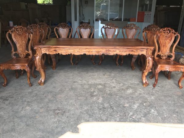 bộ bàn ăn gỗ cẩm lai