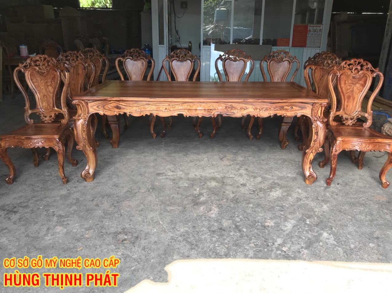 bộ bàn ăn gỗ cẩm lai