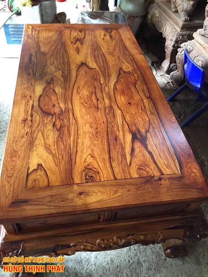 mặt bàn ghế Bộ Cẩm Lai tay 12 đúc Đào