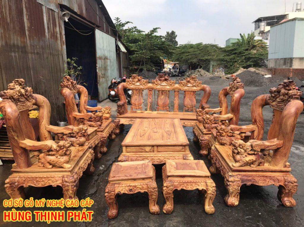 bàn ghế gỗ Cẩm Lai tay 18 mẫu Nghê