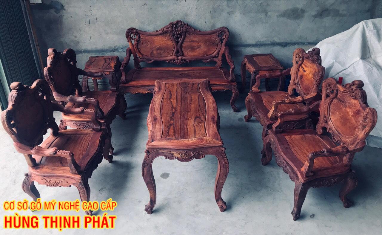 bàn ghế kiểu Lu i Gỗ Cẩm Lai