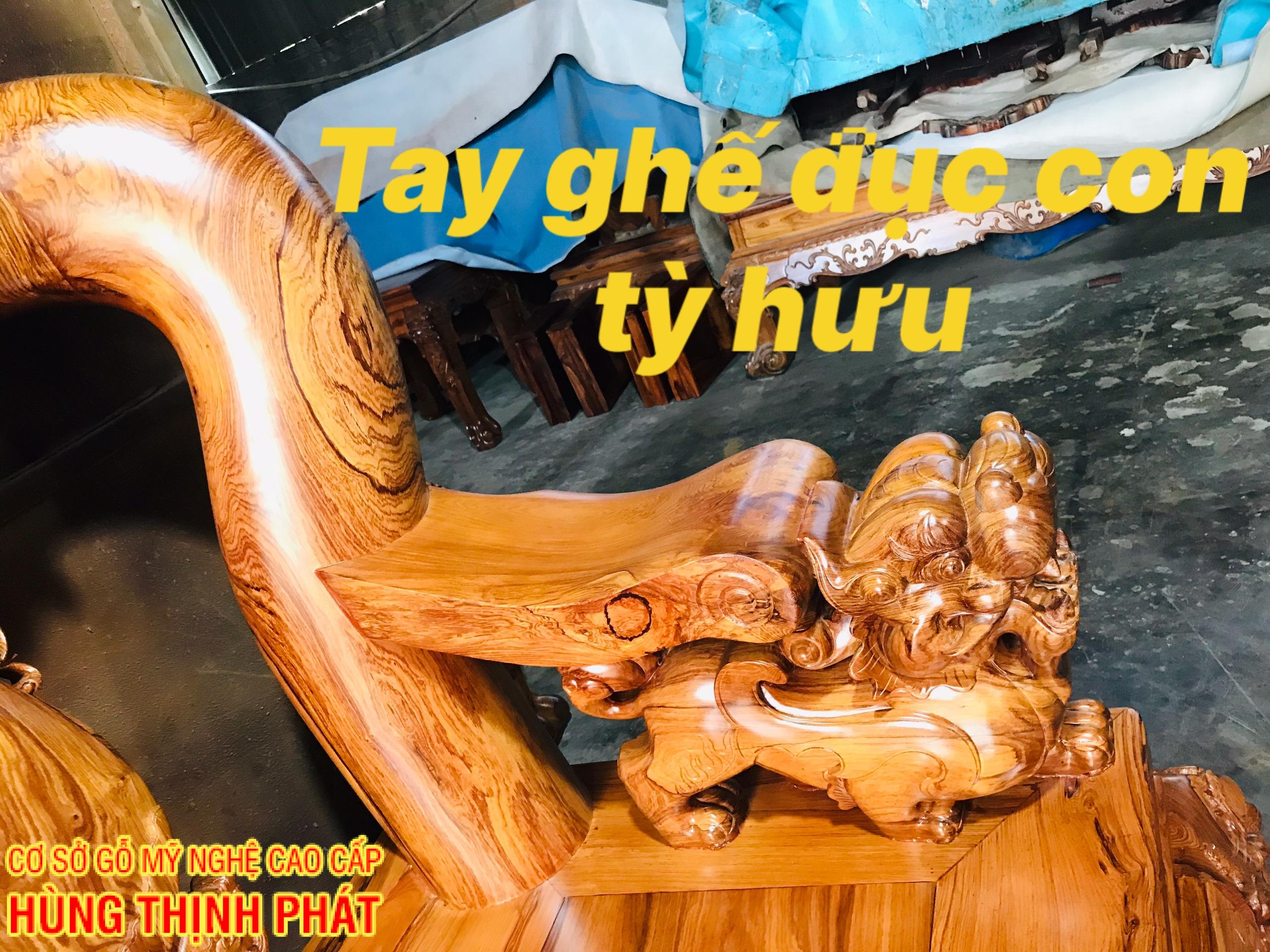 tay ghế đục Tỳ Hưu Phong Thủy