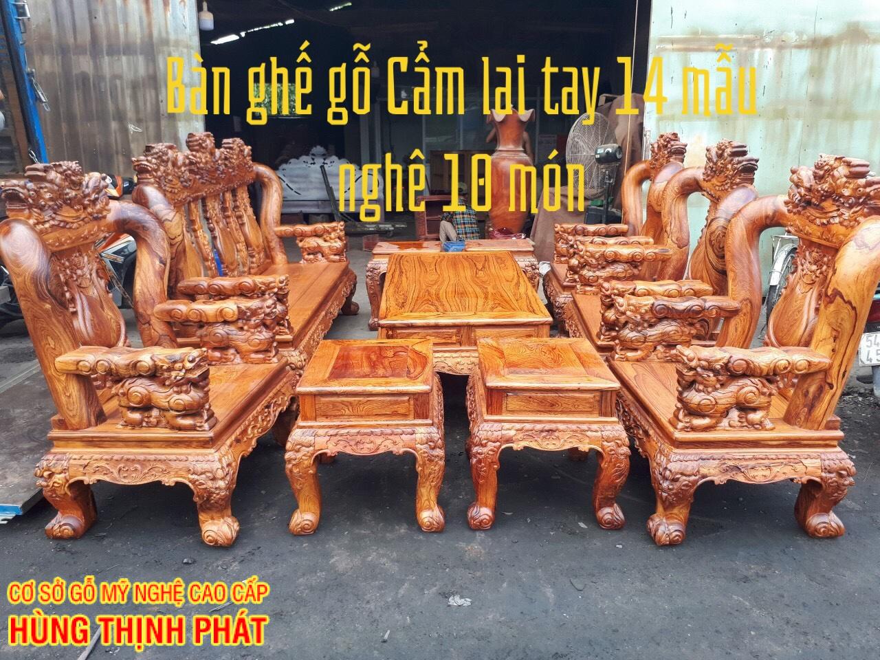 bàn ghế gỗ Cẩm Lai tay 14