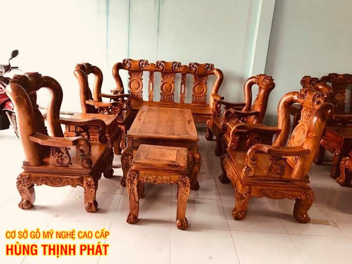 Tổng quan bộ bàn ghế đúc đào triện gỗ cẩm lai