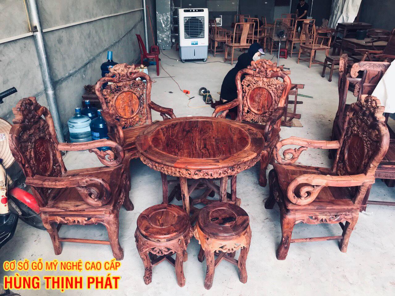 tổng quan bộ bàn ghế Cẩm Lai kiểu Trúc Nam