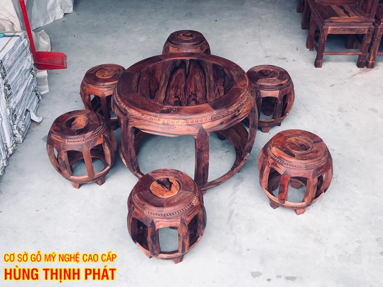 bàn ghế kiểu trống cẩm lai