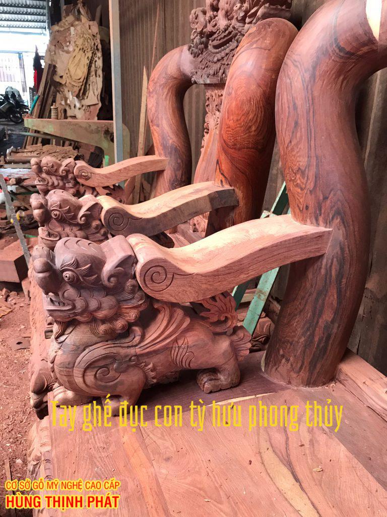 Bàn ghế gỗ Cẩm lai quy trình đục sản xuất đồ gỗ Cẩm lai cao cấp