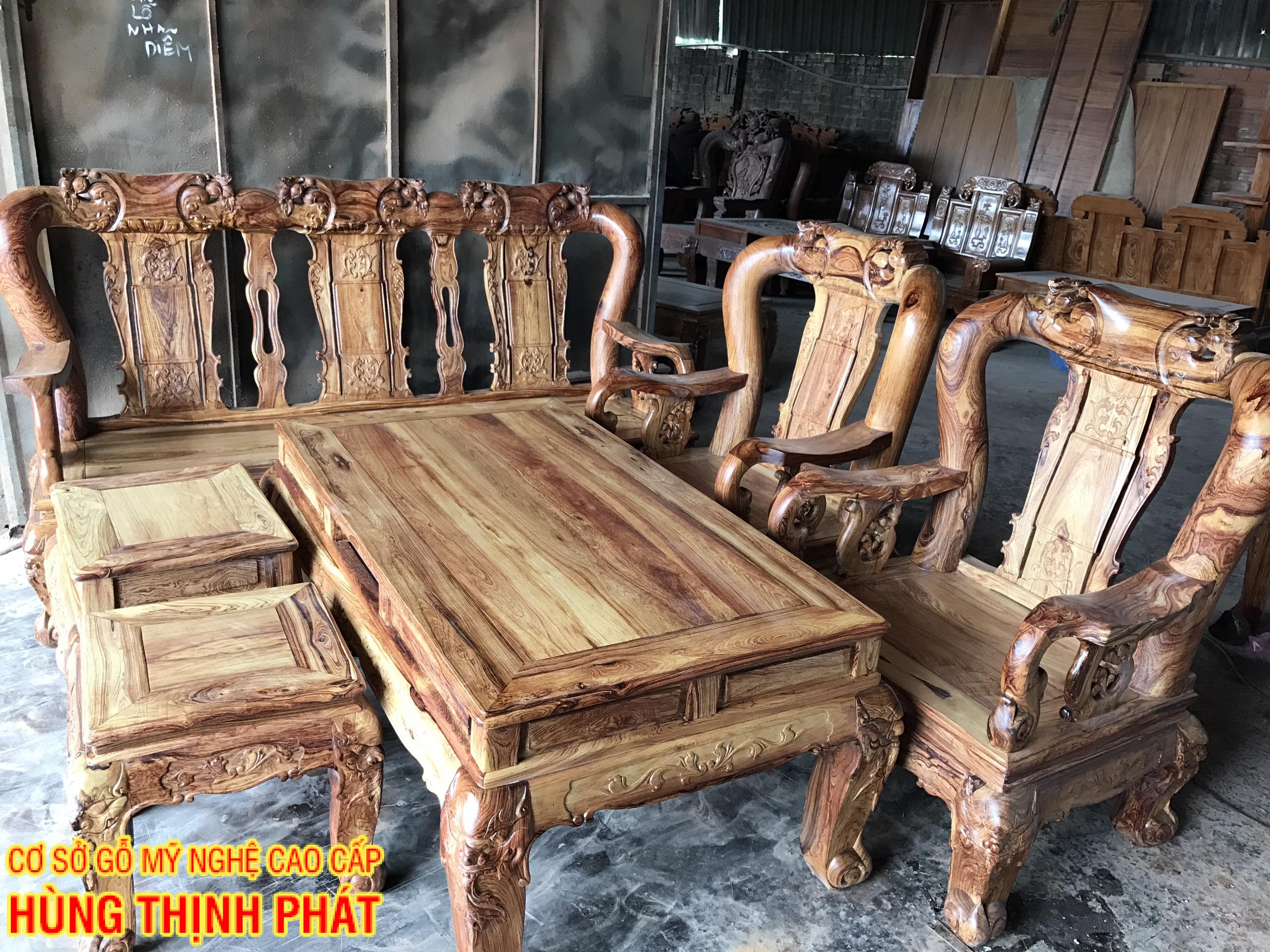 Bộ bàn ghế ăn 6 ghế gỗ xoan đào Hoàng Anh Gia Lai