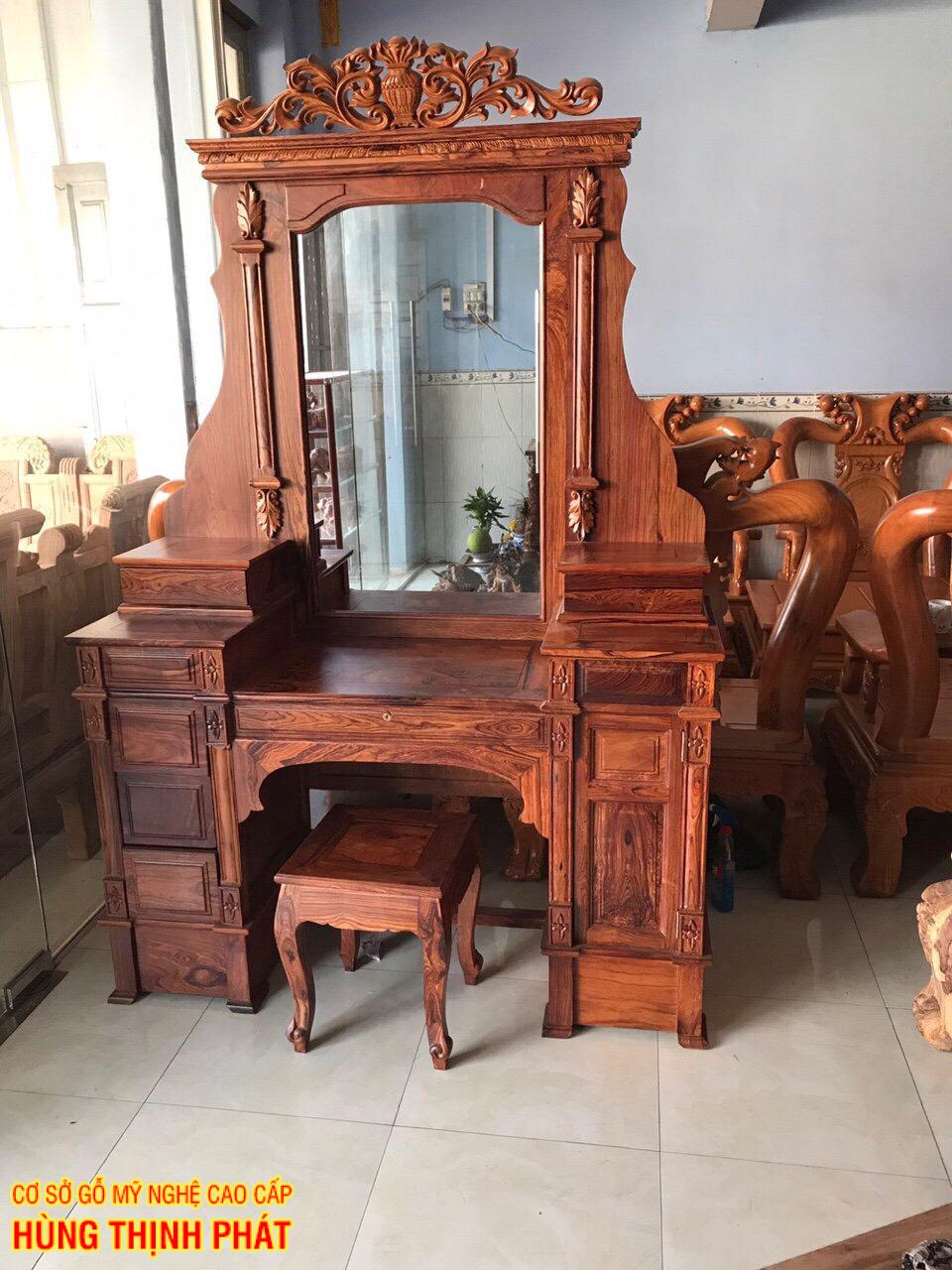 bàn trang điểm gỗ cẩm lai 1