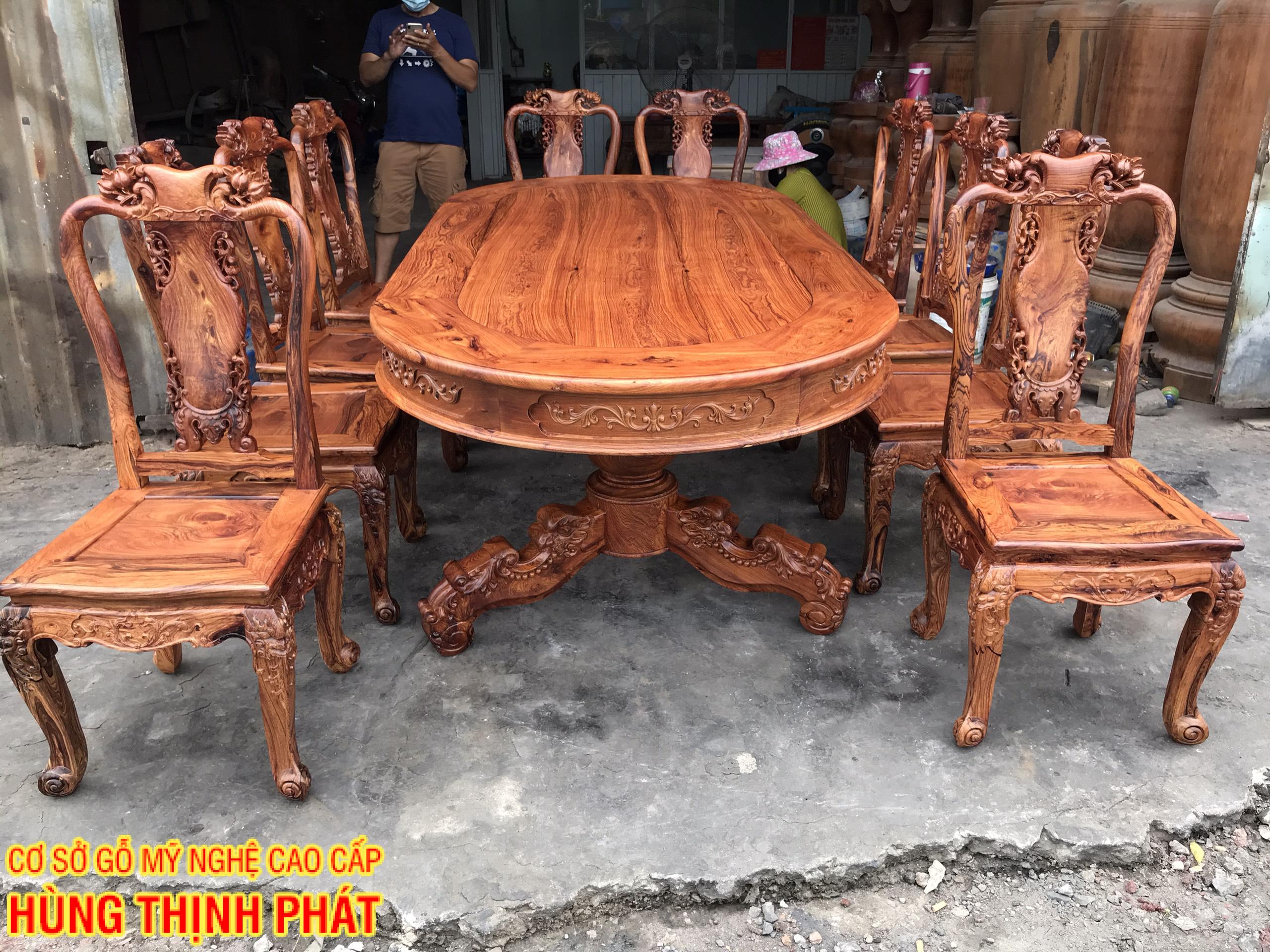 hình ảnh tổng quan bộ ban ghế cẩm lai 10 ghế