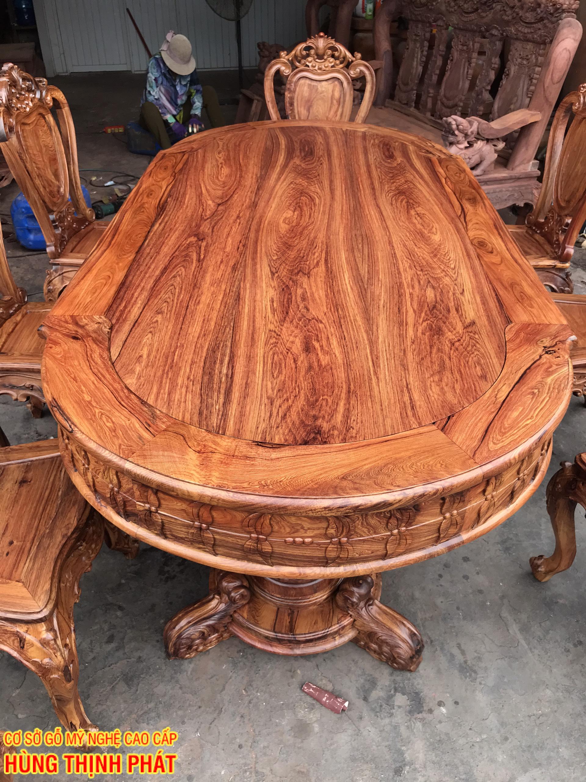 Bàn ghế ăn gỗ Cẩm Lai 9 món