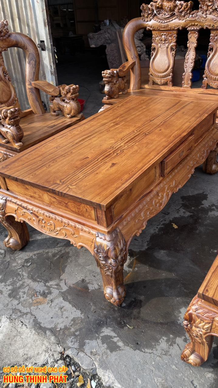 bàn hộp chạm trổ tinh xảo mật bàn dày 3cm