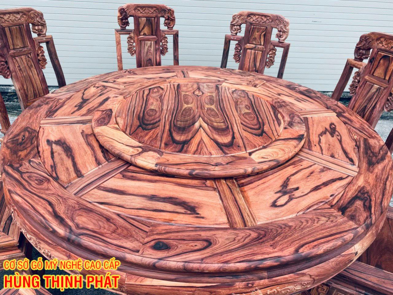 bàn ăn mặt tròn gỗ Cẩm Lai