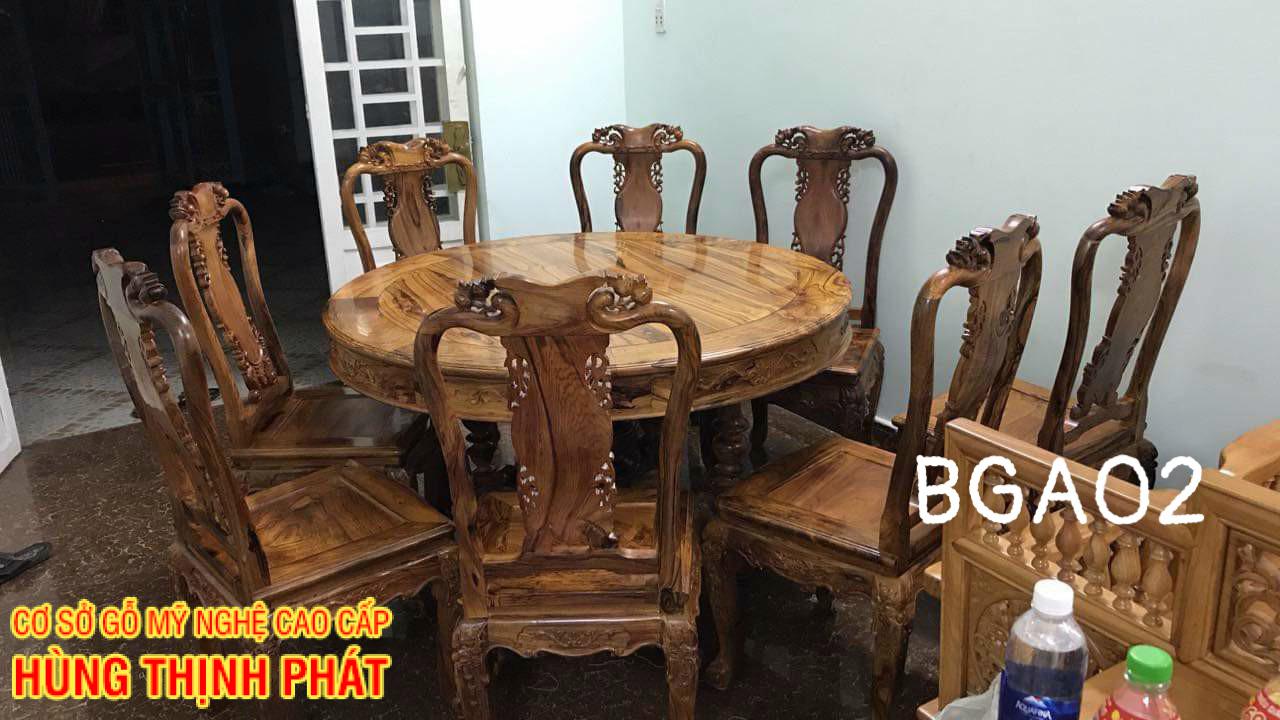 BÀN GHẾ ĂN GỖ CẨM LAI BGA 0099