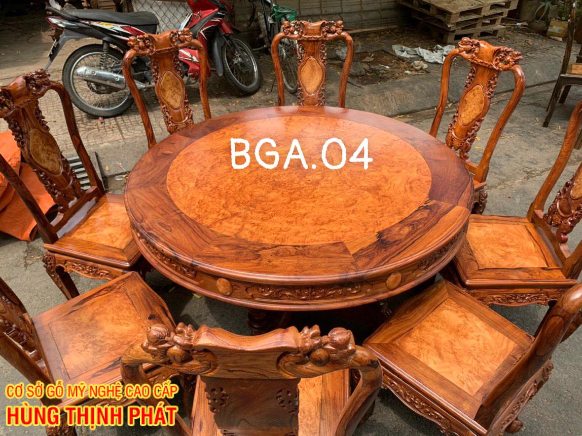 BÀN GHẾ ĂN GỖ CẨM LAI BGA 0099