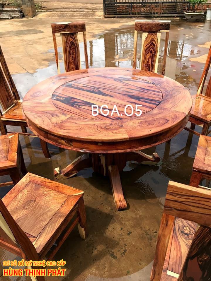 BÀN GHẾ ĂN GỖ CẨM LAI BGA 0099