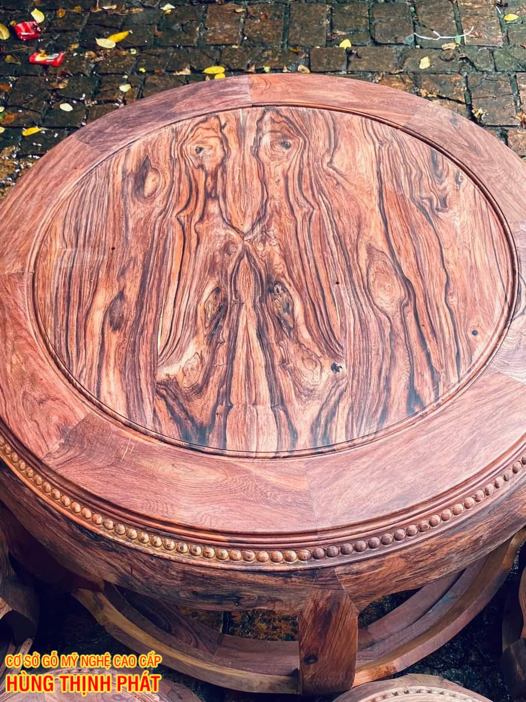 BÀN GHẾ MINH THÚNG GỖ CẨM LAI 7 MÓN