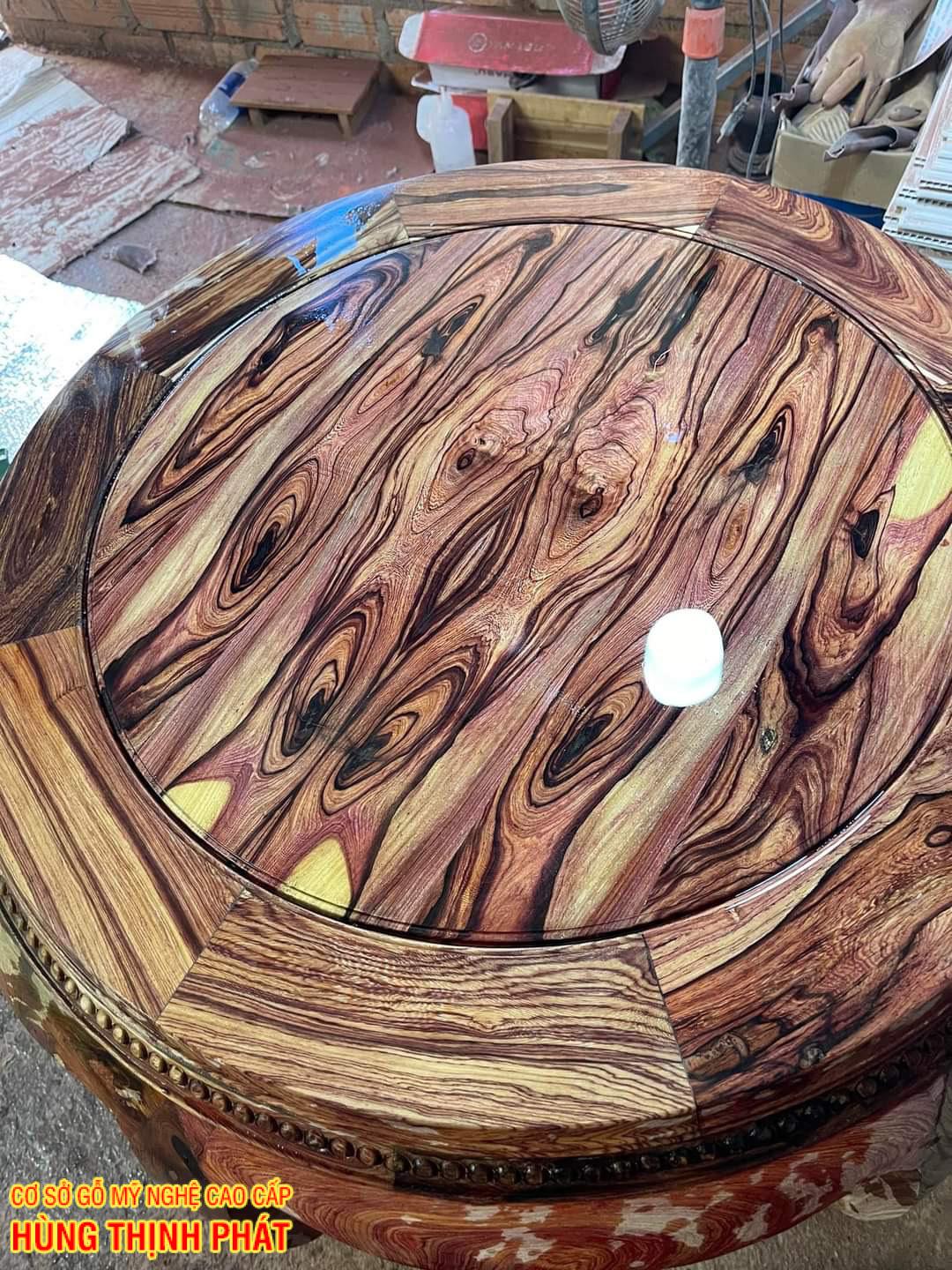 BÀN GHẾ MINH THÚNG GỖ CẨM LAI 7 MÓN