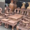 BỘ BÀN GHẾ PHÒNG KHÁCH GỖ CẨM LAI TAY 14 ĐỤC NGHÊ ĐỈNH