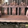 BỘ BÀN GHẾ PHÒNG KHÁCH GỖ CẨM LAI TAY 14 ĐỤC NGHÊ ĐỈNH