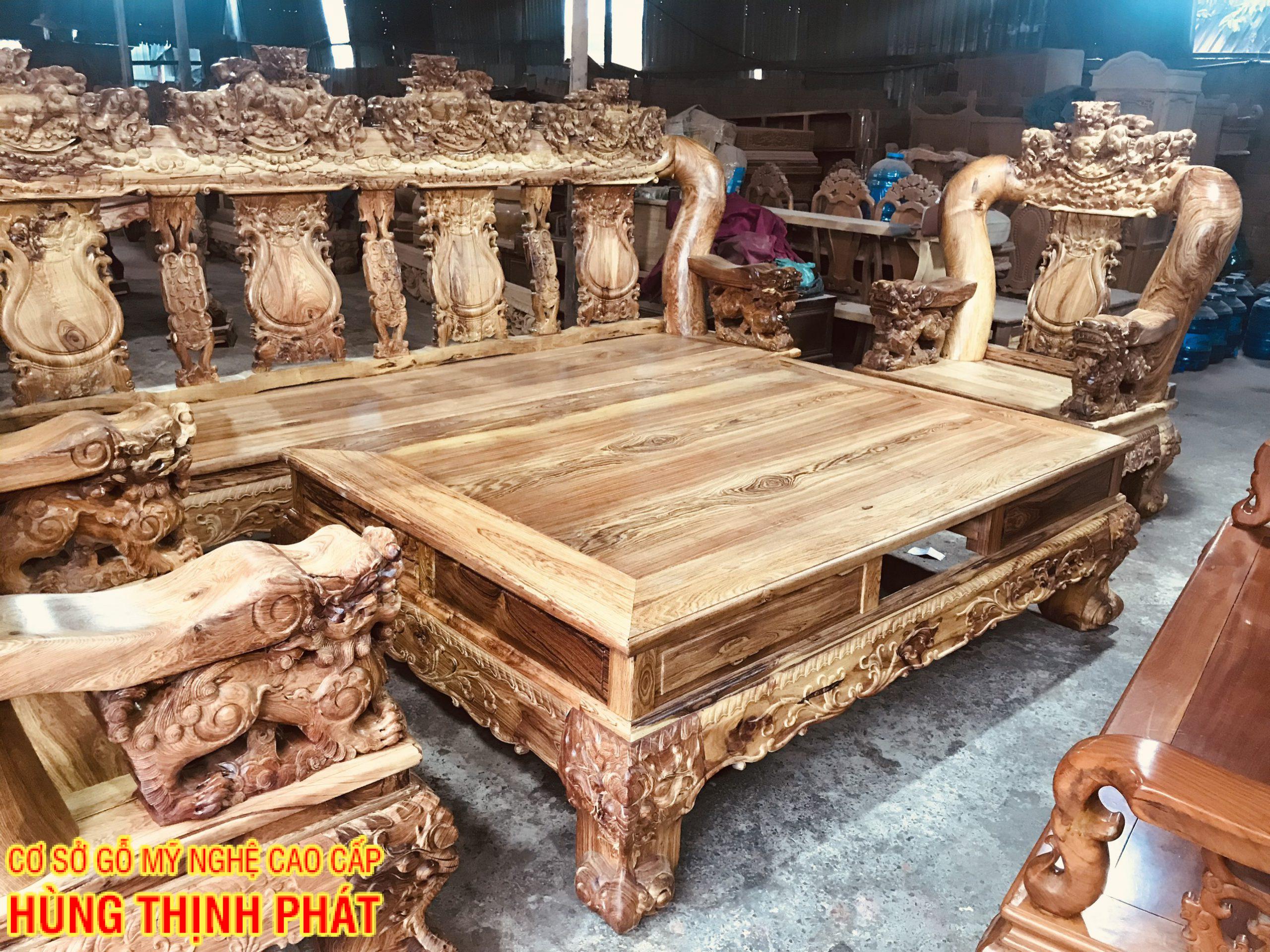 BÀN GHẾ PHÒNG KHÁCH GỖ CẨM LAI TAY 20 HÀNG ĐỘC