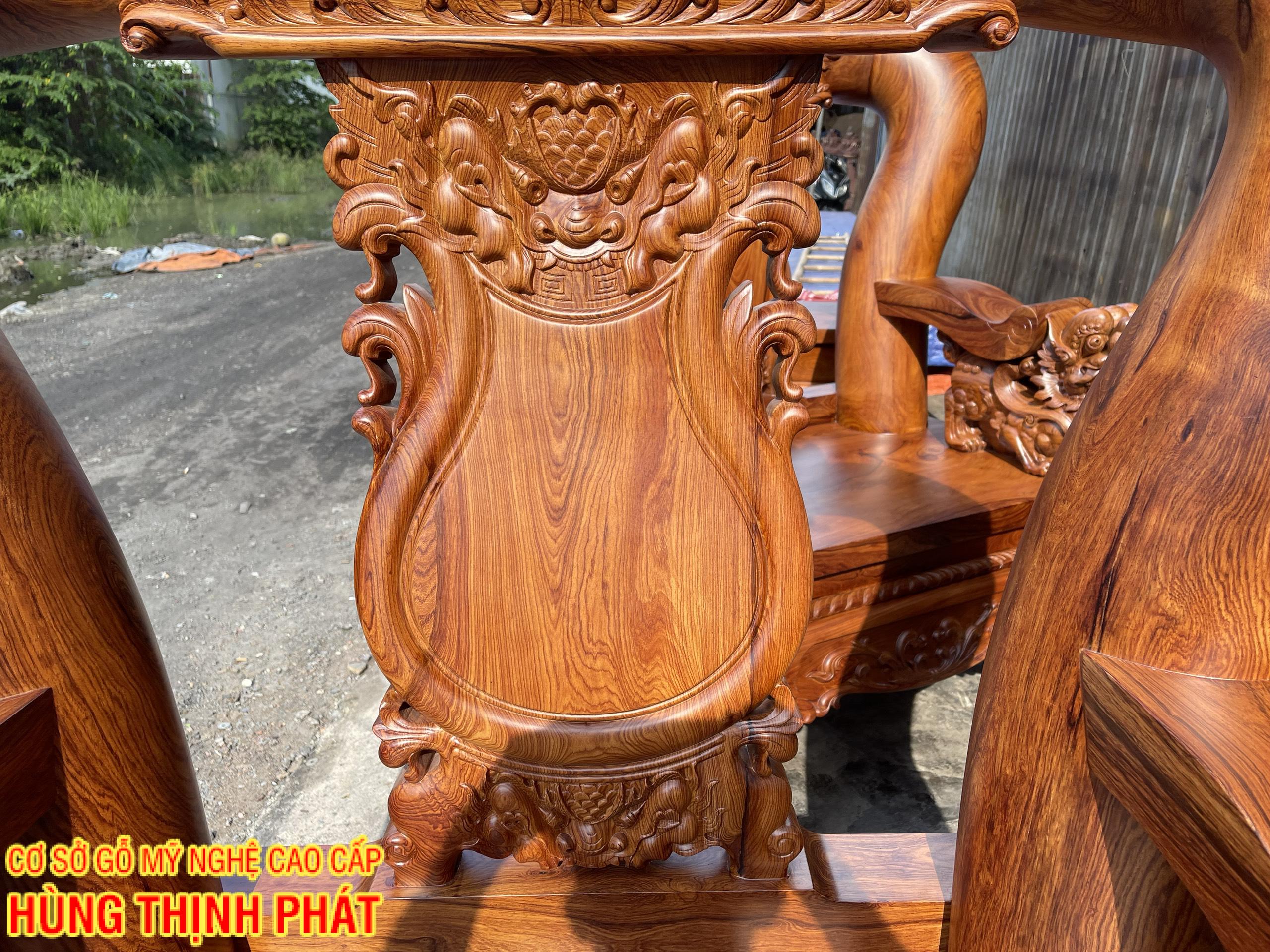 BÀN GHẾ PHÒNG KHÁCH GỖ CẨM LAI TAY 25 HÀNG HOÀN THIỆN SIÊU KHỦNG