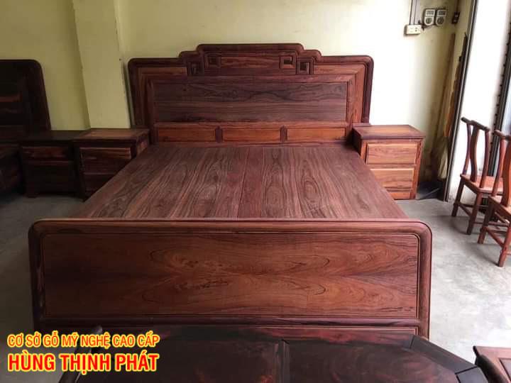 GIƯỜNG NGỦ GỖ CẨM LAI HÀNG MỘC