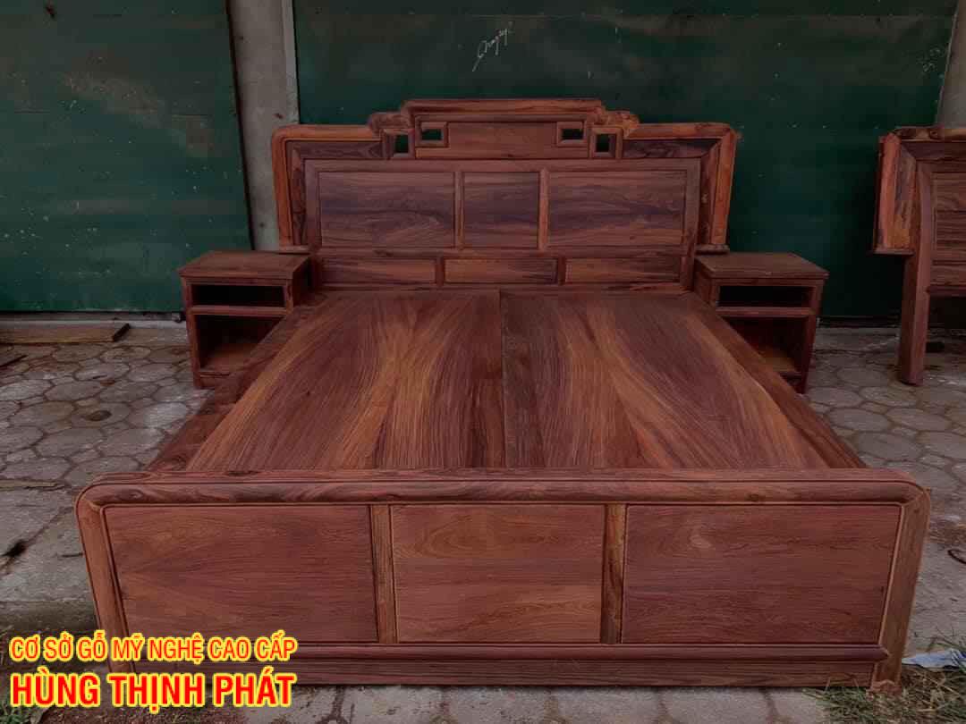 GIƯỜNG NGỦ GỖ CẨM LAI HÀNG MỘC