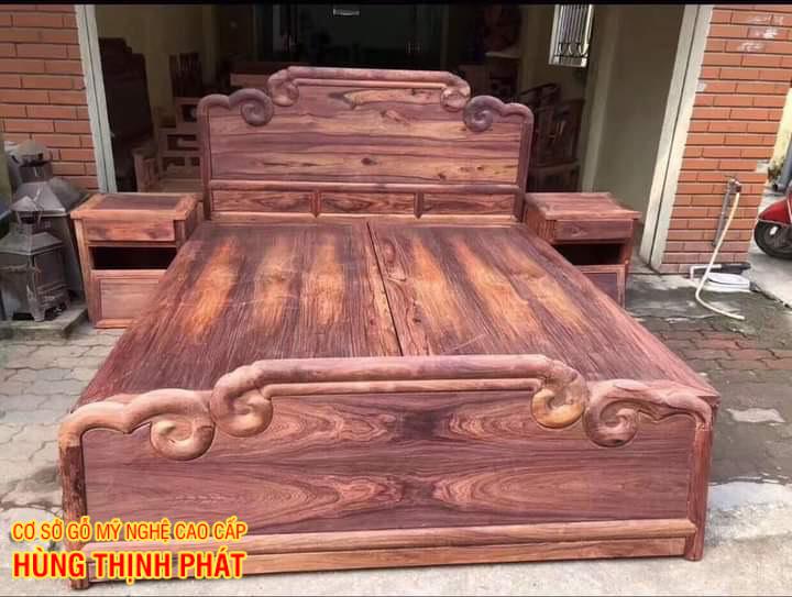 GIƯỜNG NGỦ GỖ CẨM LAI HÀNG MỘC