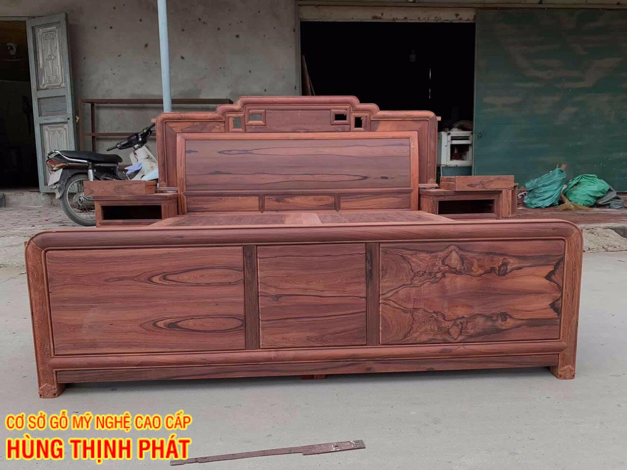 GIƯỜNG NGỦ GỖ CẨM LAI HÀNG MỘC