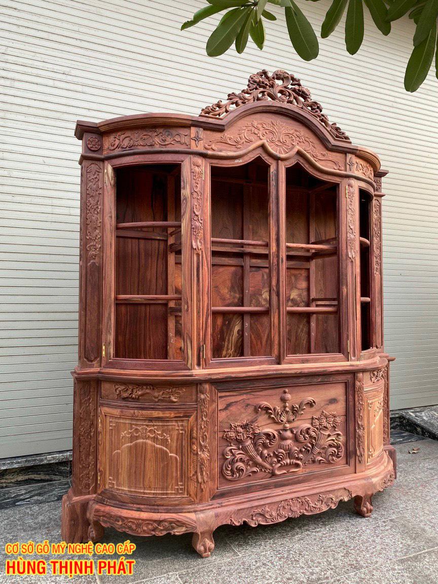 TỦ RƯỢU CỔ ĐIỂN GỖ CẨM LAI
