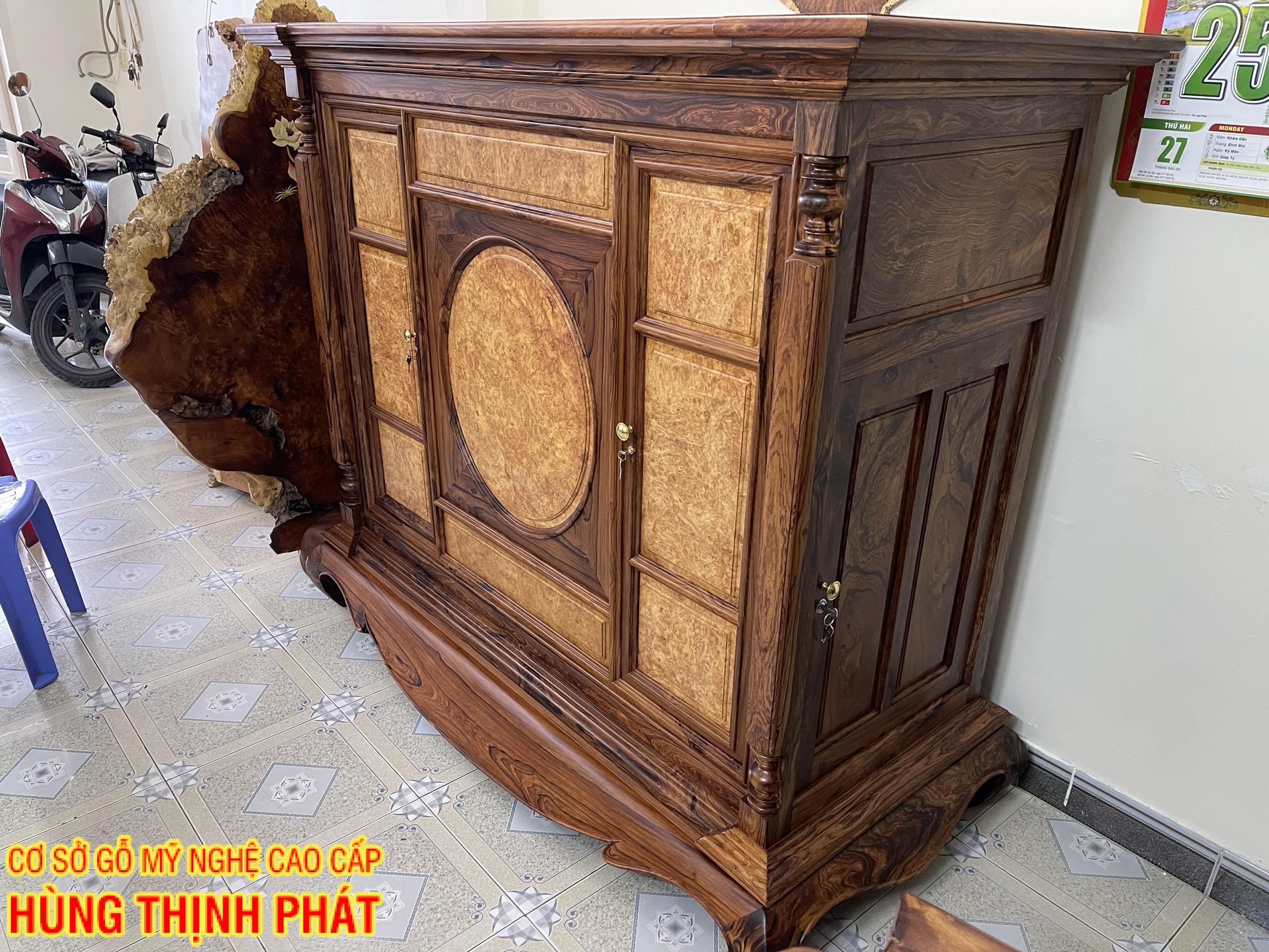 TỦ THỜ CẨM LAI NU GÕ ĐỎ HOÀN THIỆN