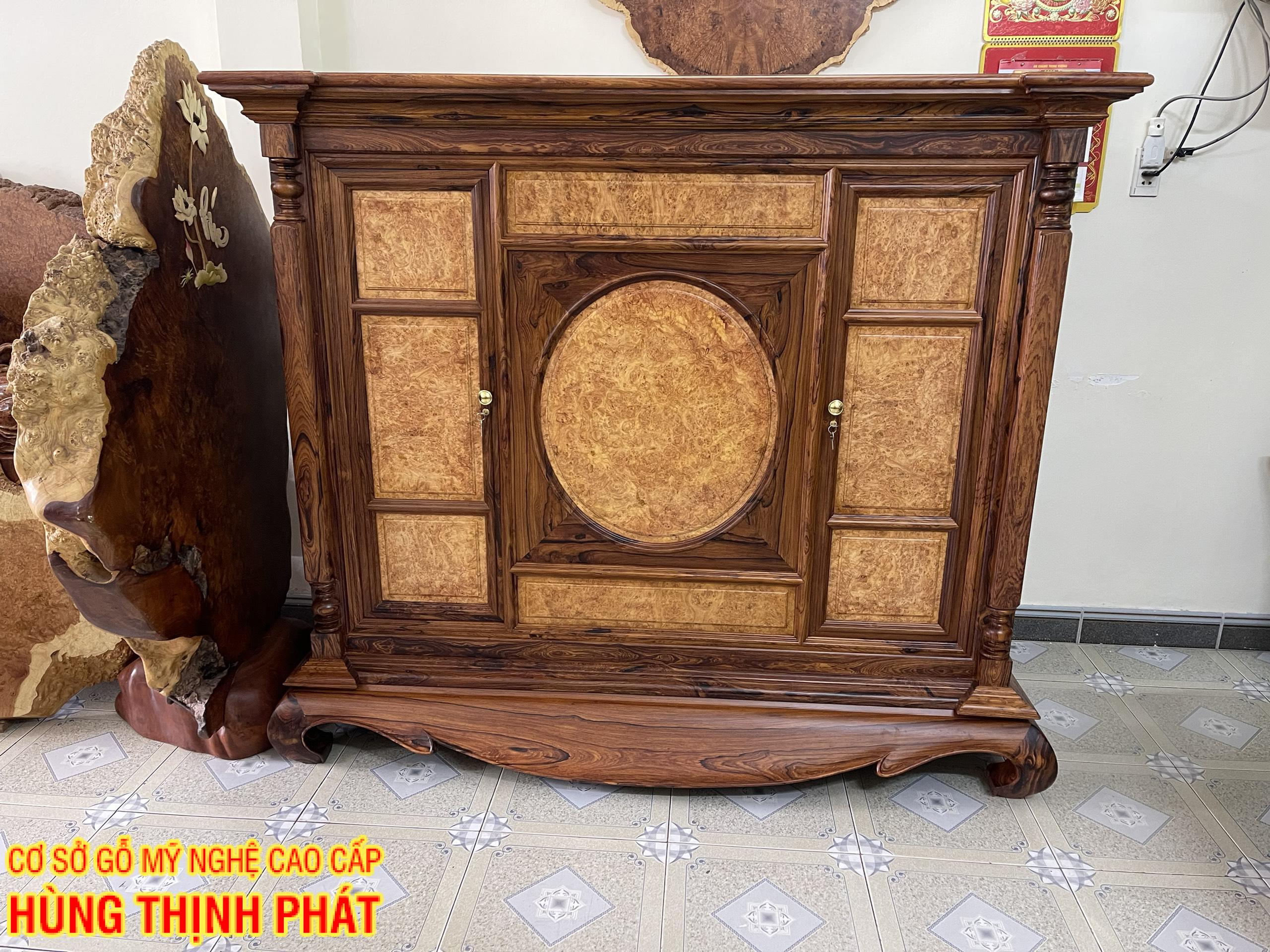 TỦ THỜ CẨM LAI NU GÕ ĐỎ HOÀN THIỆN