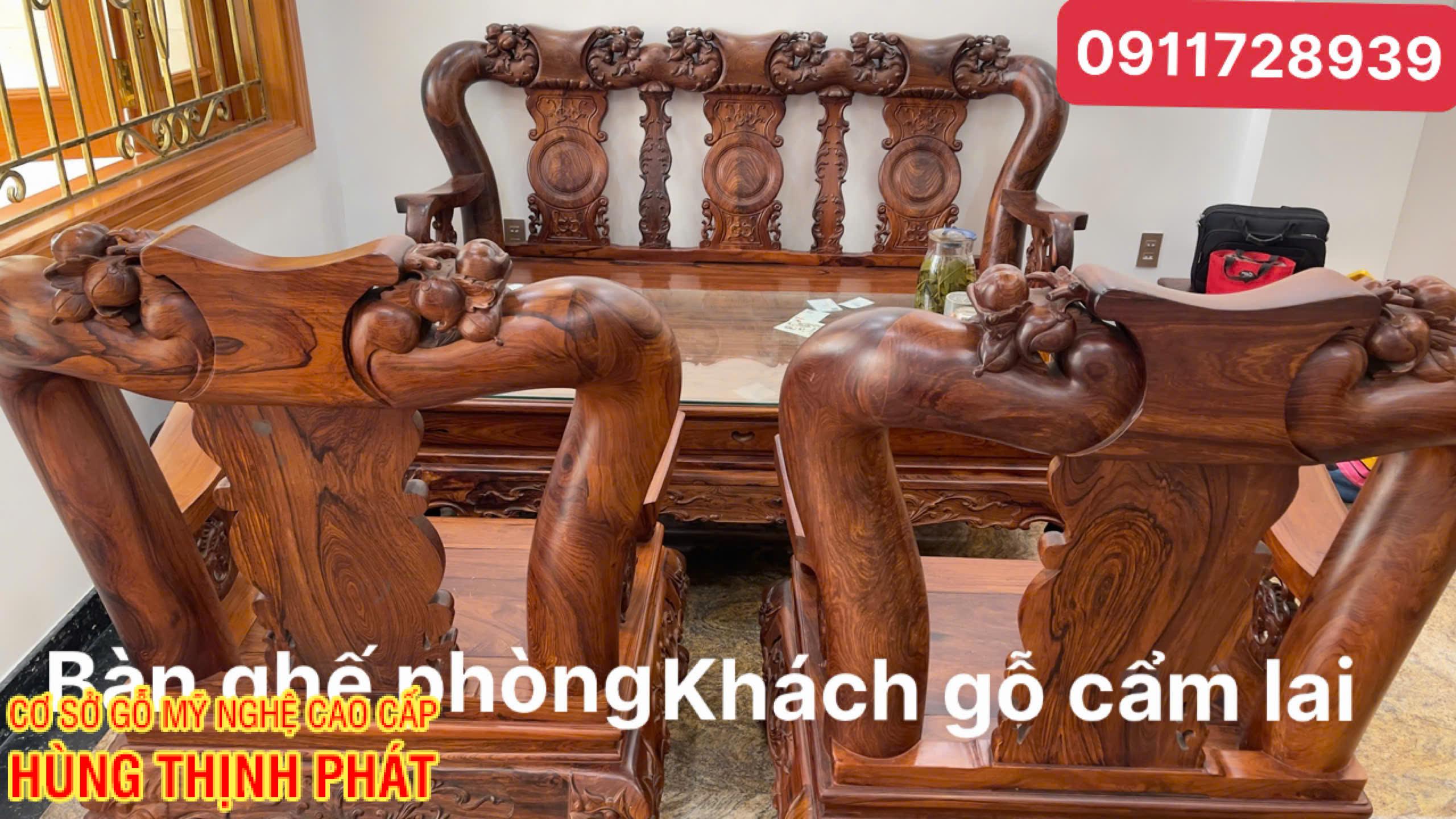 Đồ gỗ Hùng Thịnh Phát bàn giao công trình nội thất gỗ Gõ Đỏ và Cẩm Lai cao cấp