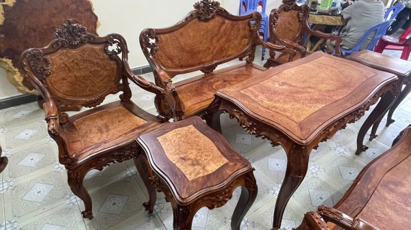 Bộ Bàn Ghế Louis Nu Gỗ Cẩm Lai 9 Món – Kiệt Tác Nội Thất Đẳng Cấp