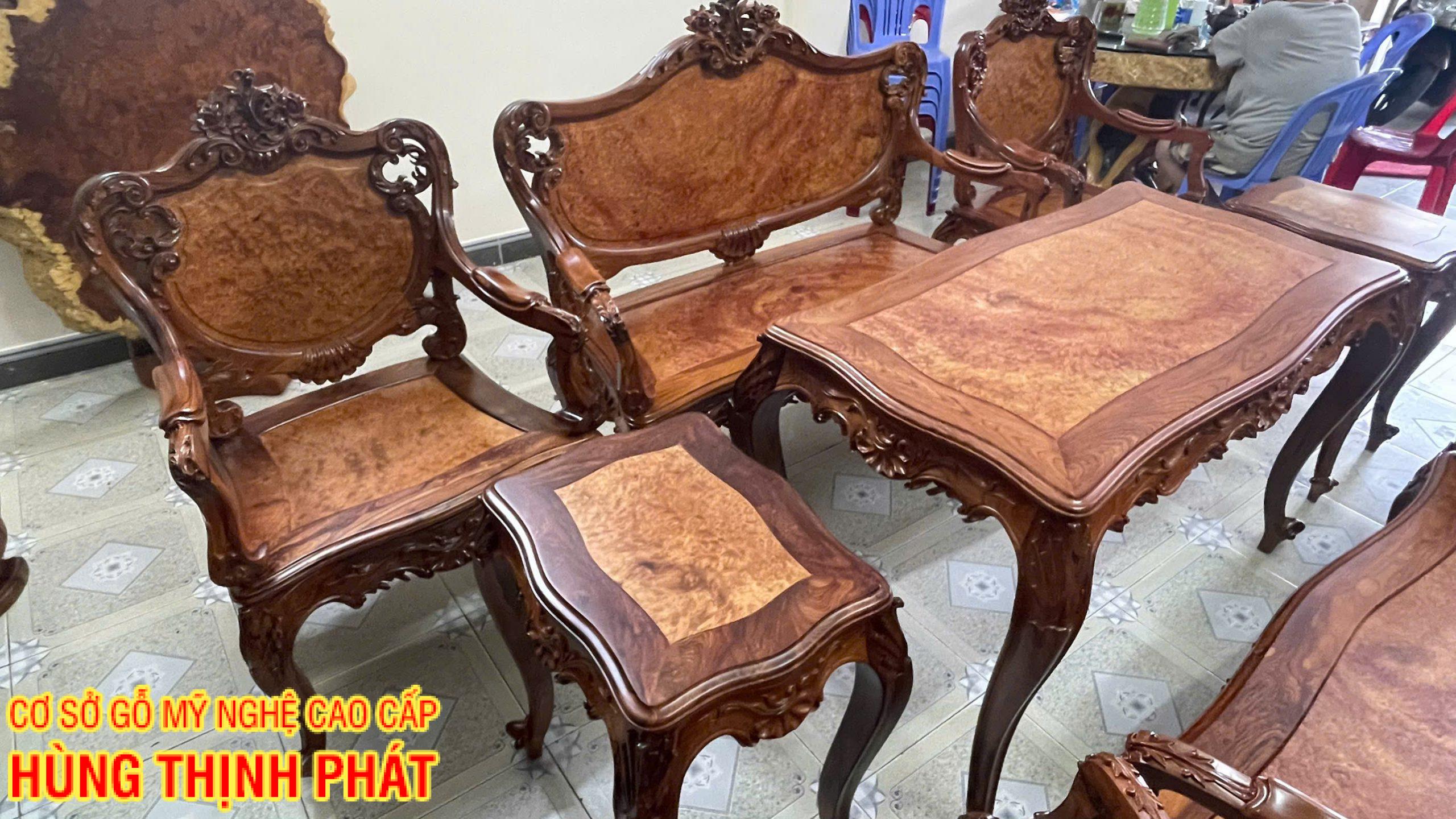 Bộ Bàn Ghế Louis Nu Gỗ Cẩm Lai 9 Món – Kiệt Tác Nội Thất Đẳng Cấp