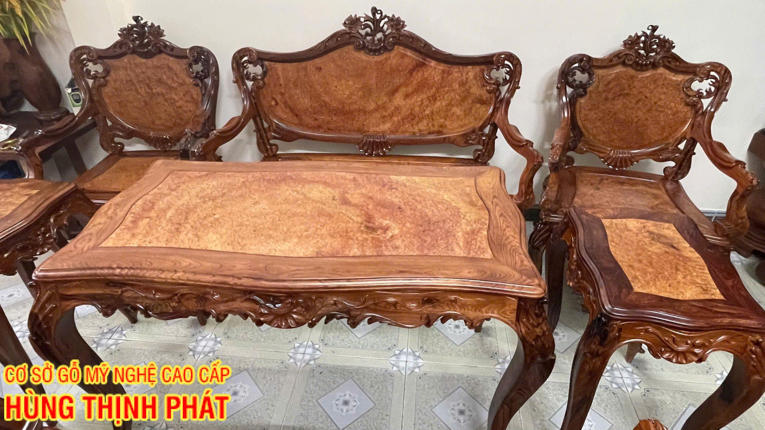 Bộ Bàn Ghế Louis Nu Gỗ Cẩm Lai 9 Món – Kiệt Tác Nội Thất Đẳng Cấp