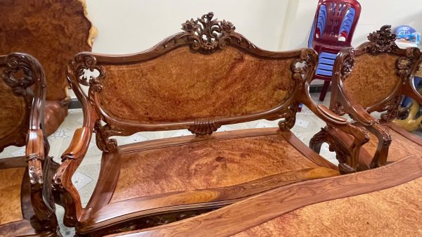 Bộ Bàn Ghế Louis Nu Gỗ Cẩm Lai 9 Món – Kiệt Tác Nội Thất Đẳng Cấp
