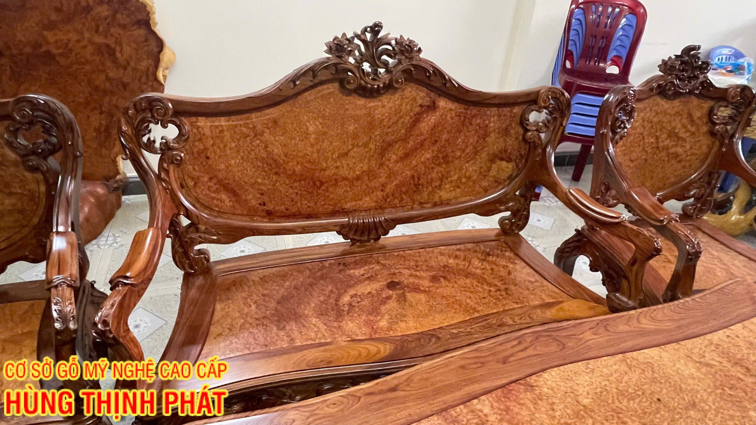 Bộ Bàn Ghế Louis Nu Gỗ Cẩm Lai 9 Món – Kiệt Tác Nội Thất Đẳng Cấp