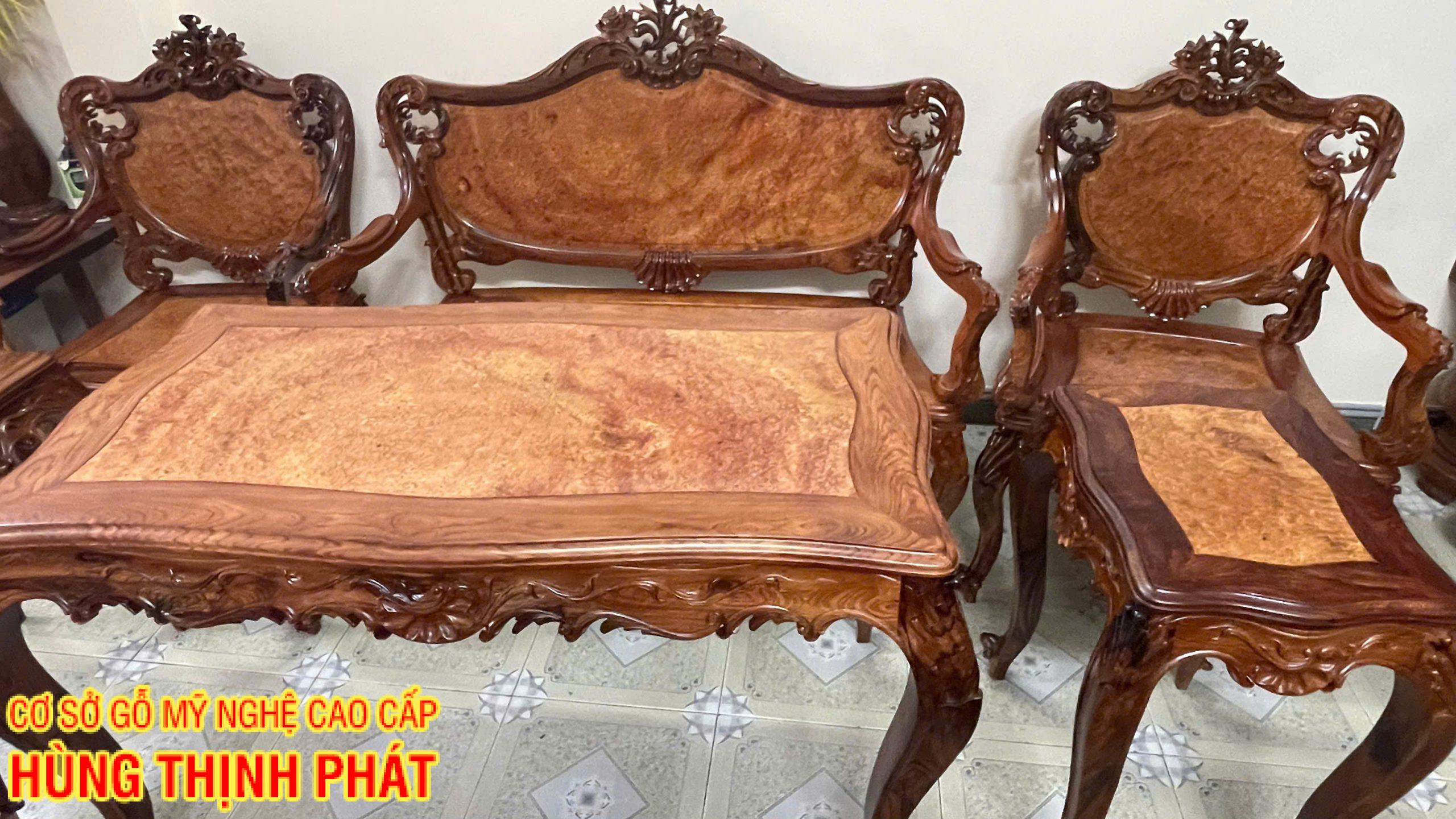 Bộ Bàn Ghế Louis Nu Gỗ Cẩm Lai 9 Món – Kiệt Tác Nội Thất Đẳng Cấp