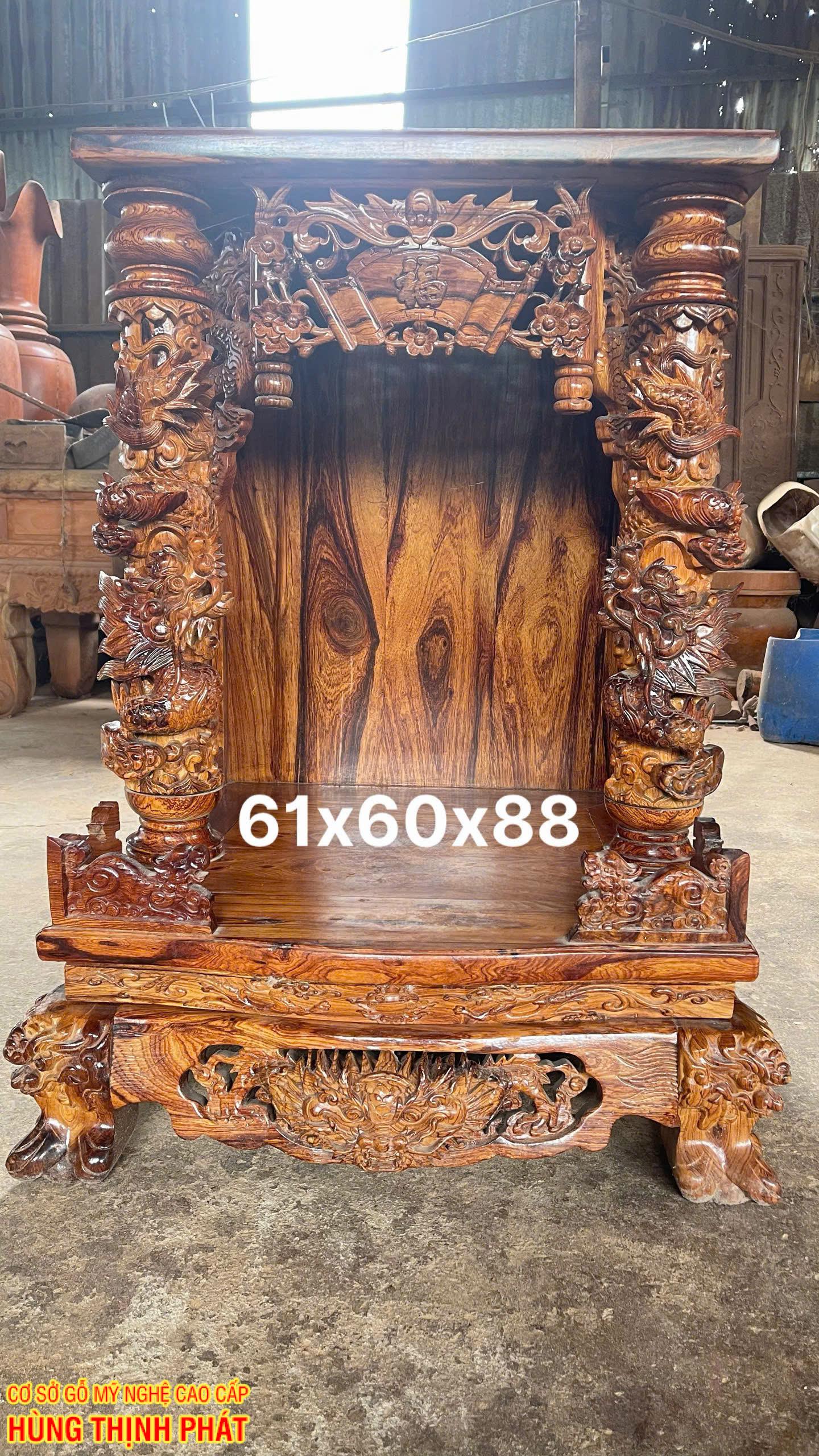 Ba Mẫu Bàn Thờ Ông Địa Ông Thần Tài Gỗ Cẩm Lai – Nét Đẹp Tâm Linh Cho Không Gian Việt