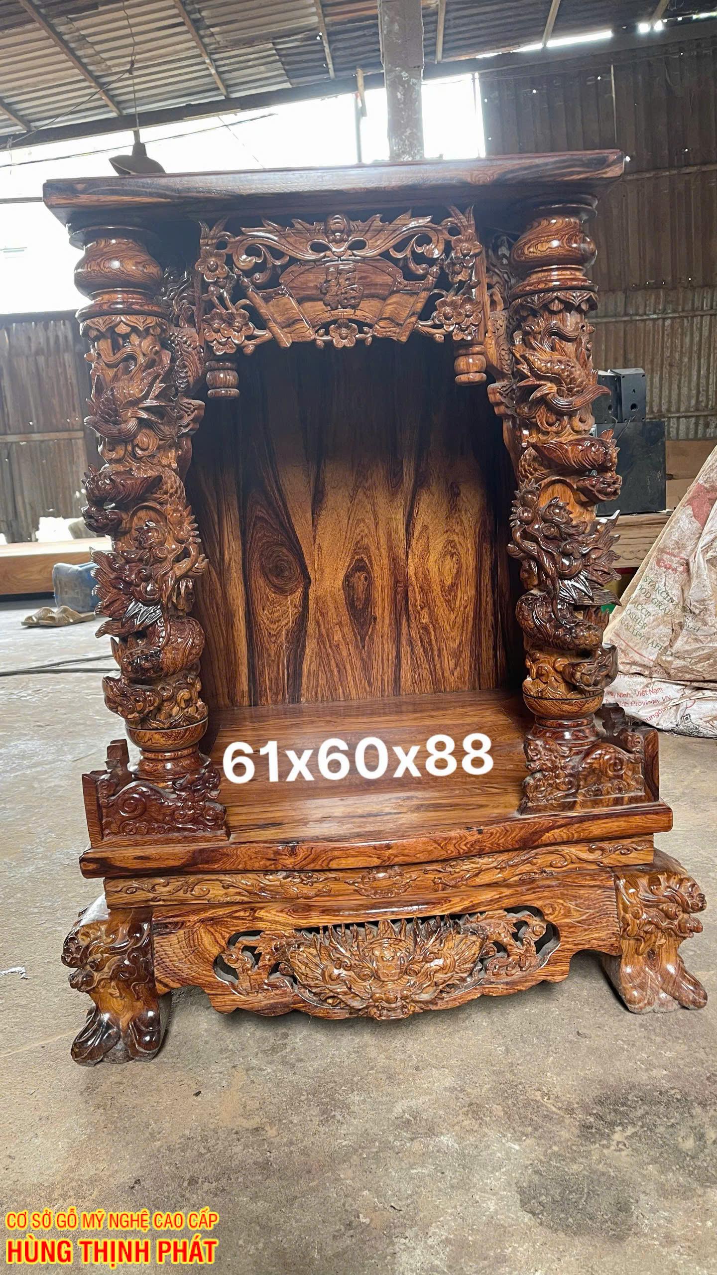 Ba Mẫu Bàn Thờ Ông Địa Ông Thần Tài Gỗ Cẩm Lai – Nét Đẹp Tâm Linh Cho Không Gian Việt