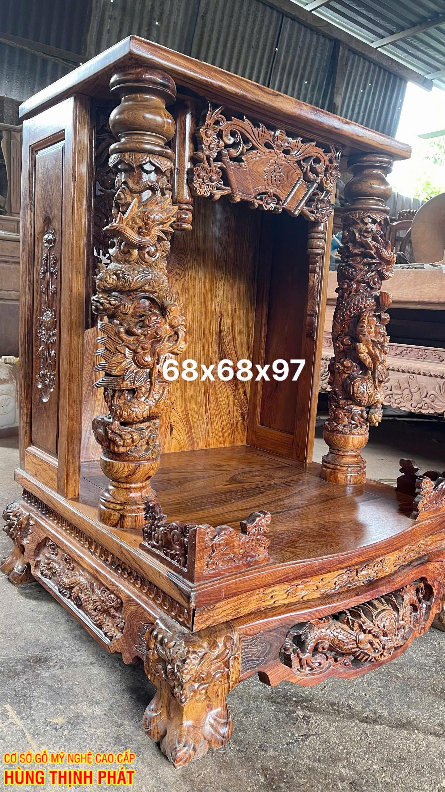 Ba Mẫu Bàn Thờ Ông Địa Ông Thần Tài Gỗ Cẩm Lai – Nét Đẹp Tâm Linh Cho Không Gian Việt