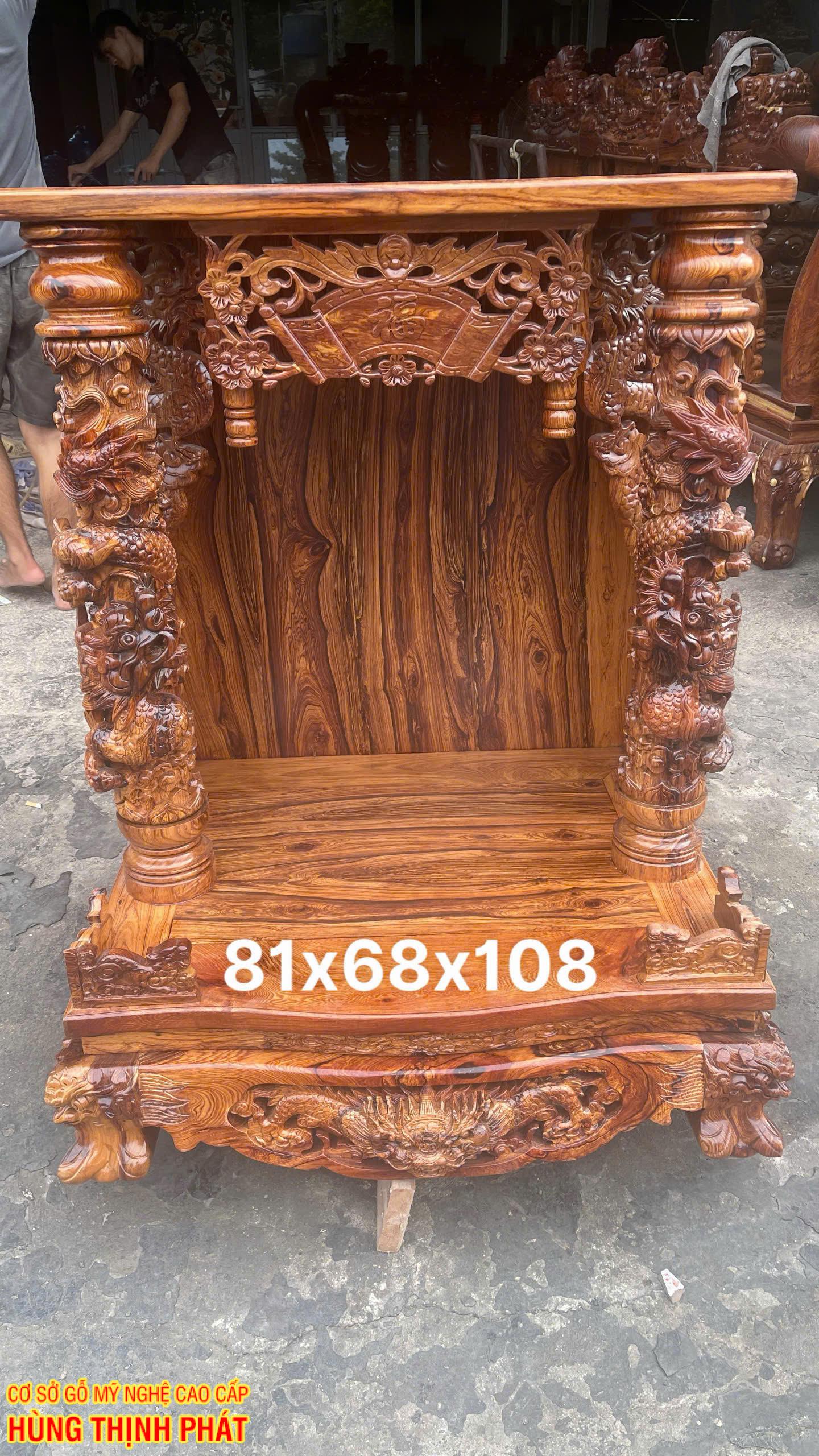 Ba Mẫu Bàn Thờ Ông Địa Ông Thần Tài Gỗ Cẩm Lai – Nét Đẹp Tâm Linh Cho Không Gian Việt