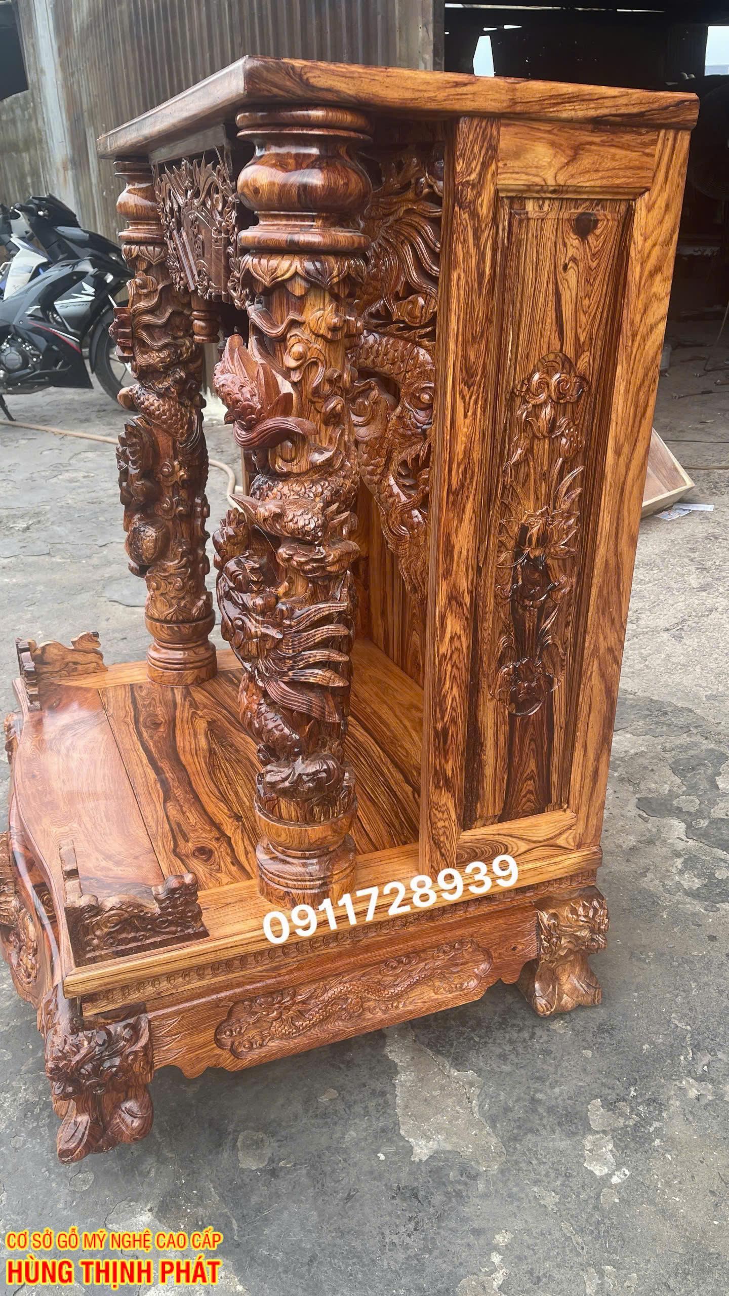 Ba Mẫu Bàn Thờ Ông Địa Ông Thần Tài Gỗ Cẩm Lai – Nét Đẹp Tâm Linh Cho Không Gian Việt