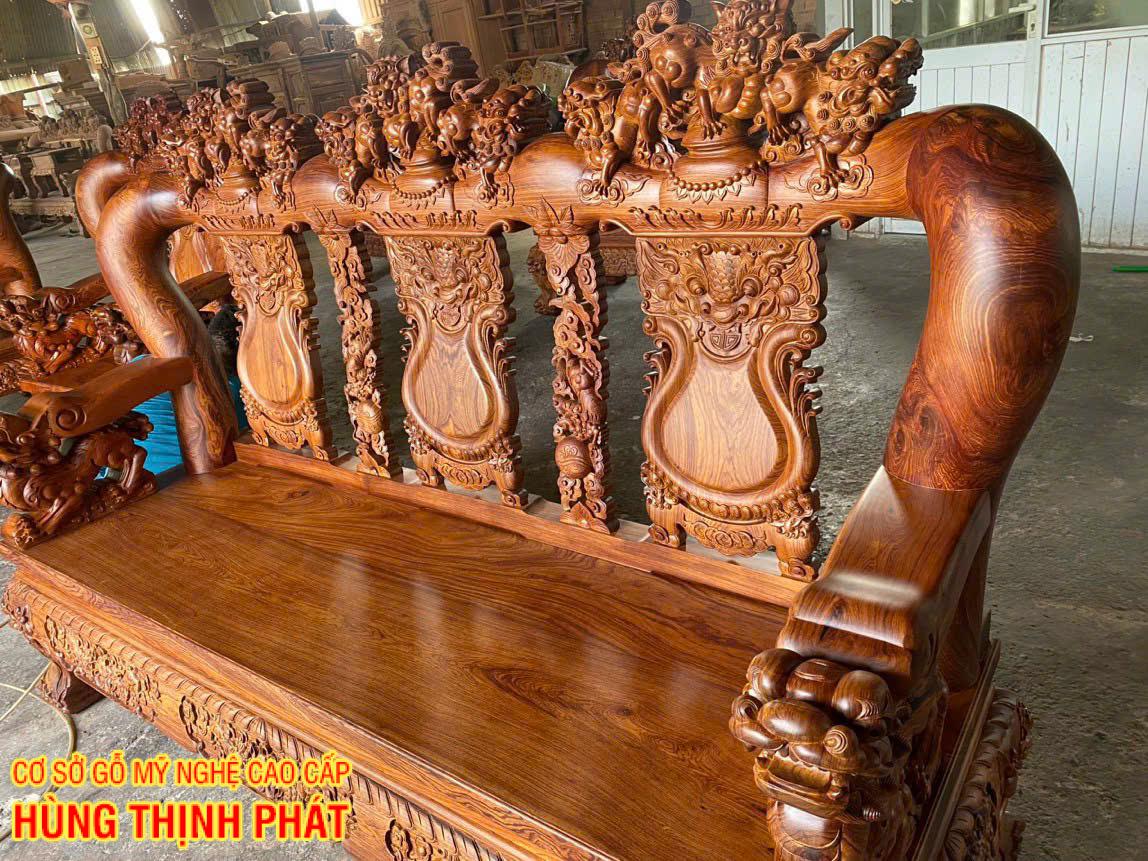 Bàn Ghế Gỗ Cẩm Lai Campuchia – Kiệt Tác Nghệ Thuật Tay Cột 16 Đẳng Cấp