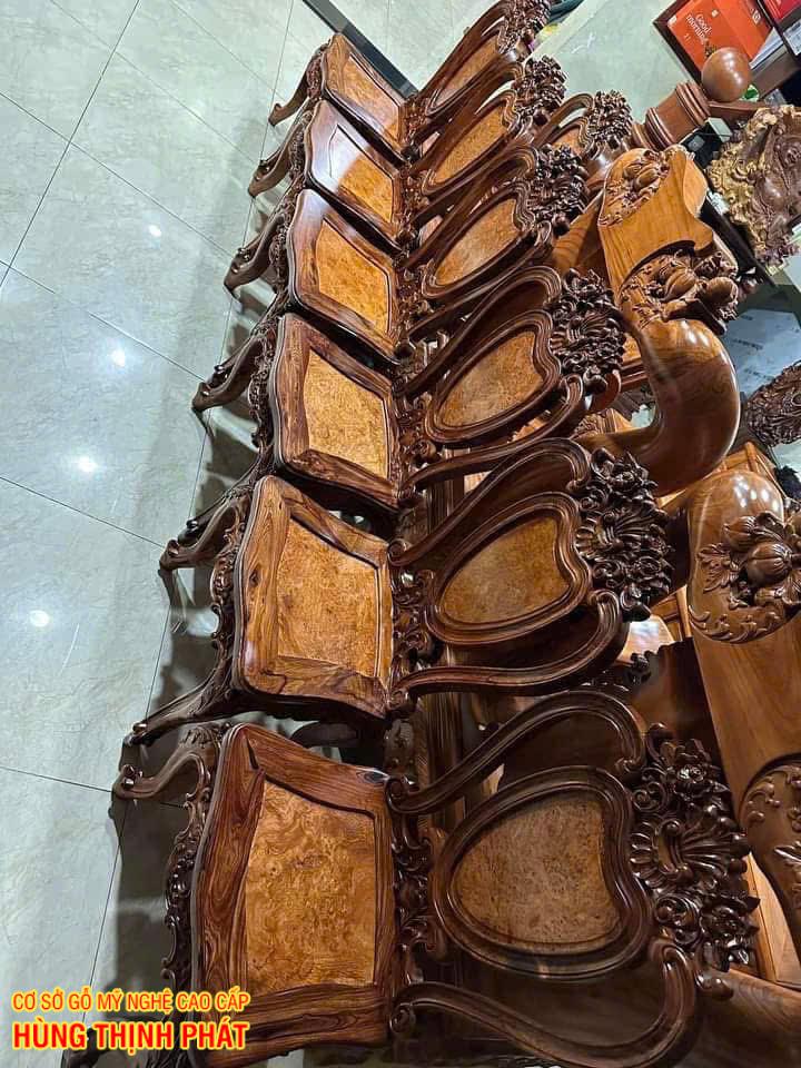 Bàn Ghế Ăn Gỗ Cẩm Lai Nu – Tuyệt Tác Nhật Bản Cho Không Gian Bếp Việt