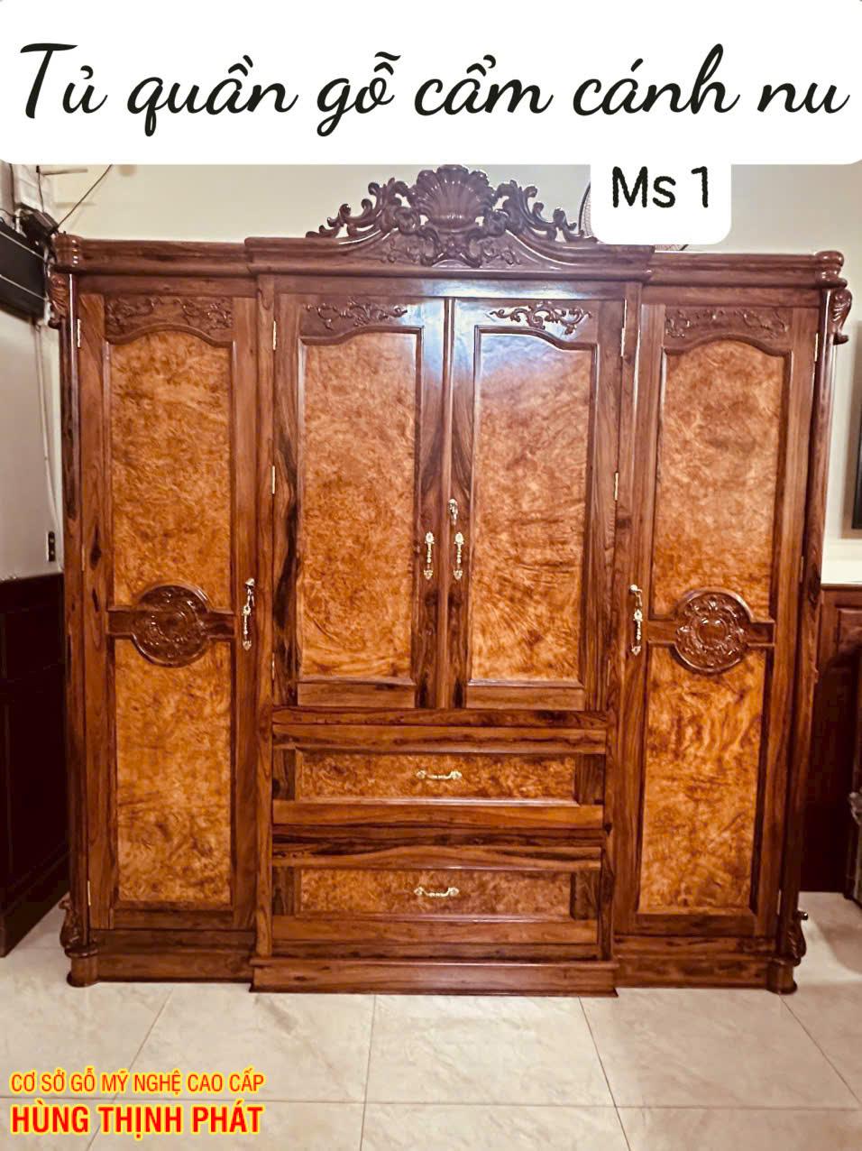 Tủ Quần Áo Gỗ Cẩm Lai – Tuyệt Phẩm Nội Thất Đẳng Cấp Vĩnh Cửu